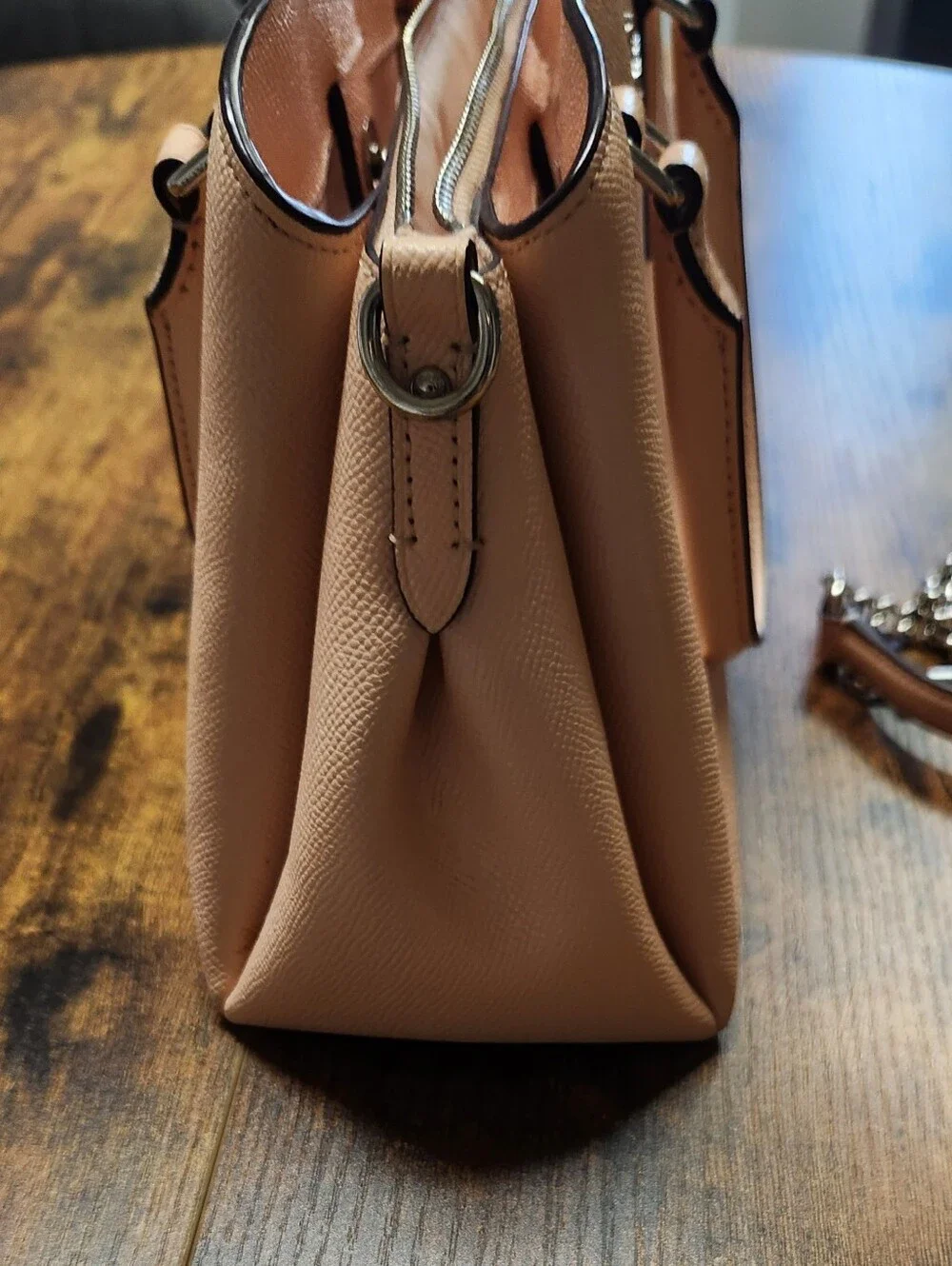 Coach Mini Sage Carryall Leather Satchel in Peachy Pink. Style # F28977